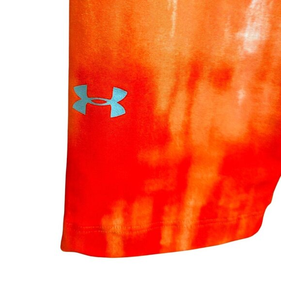 Under Armour Heat Gear Capri Orange Tie-Dye - SZ -M - Picture 2 of 3